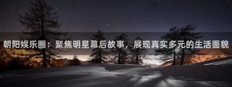 百达娱乐：朝阳娱乐圈：聚焦明星幕后故事，展现真实多元的生活面貌